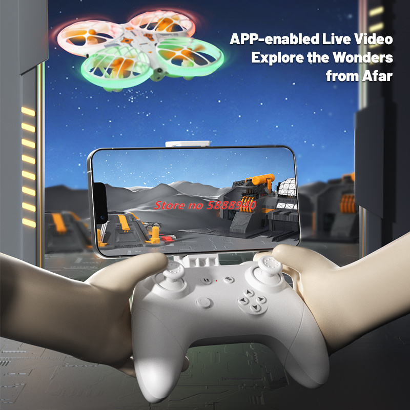 Drone Camera Wide Angle - Mini Neon Light Drone Wifi Fpv