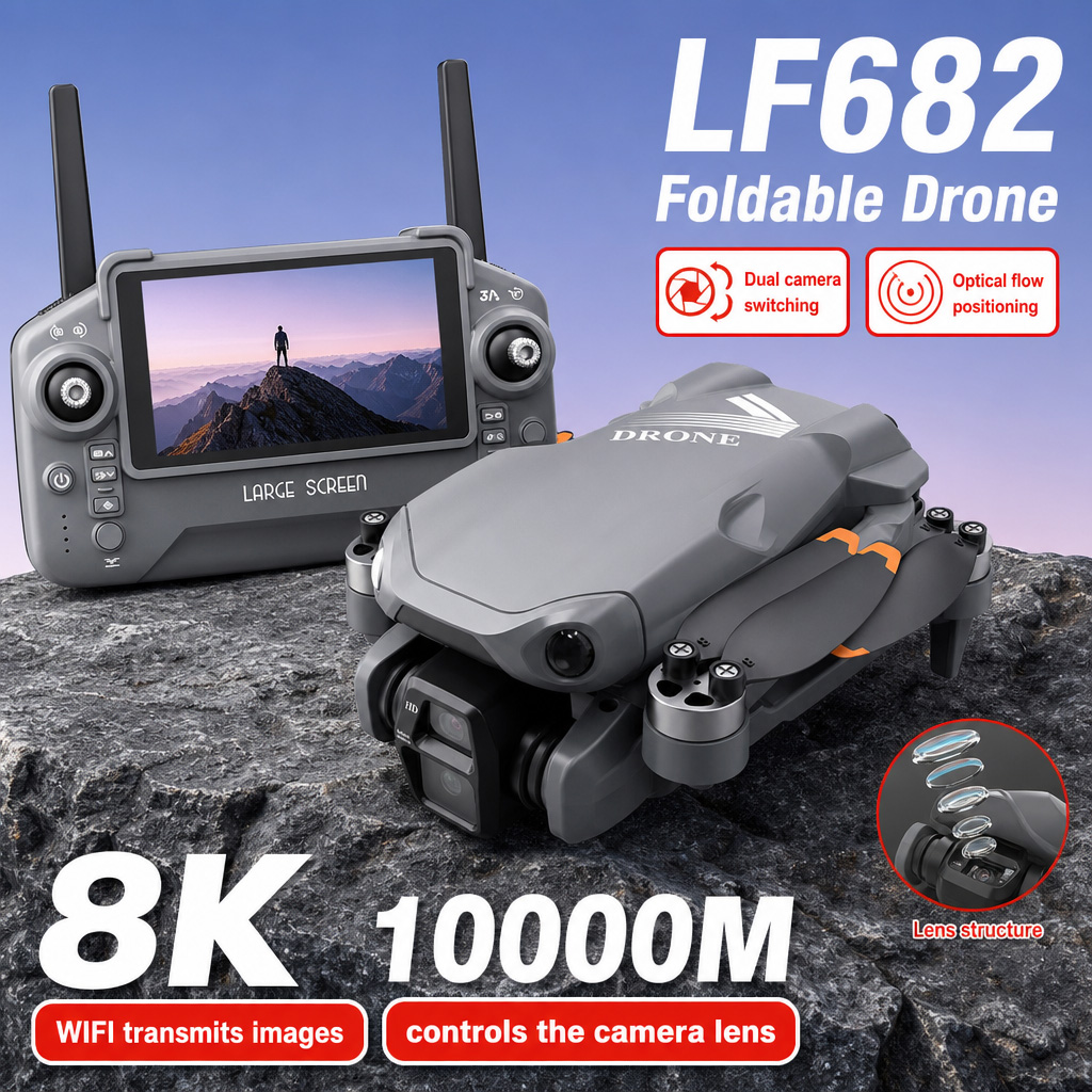 Drone Camera With Gimbal - Aerial Photo LF682 Drone 8K HD