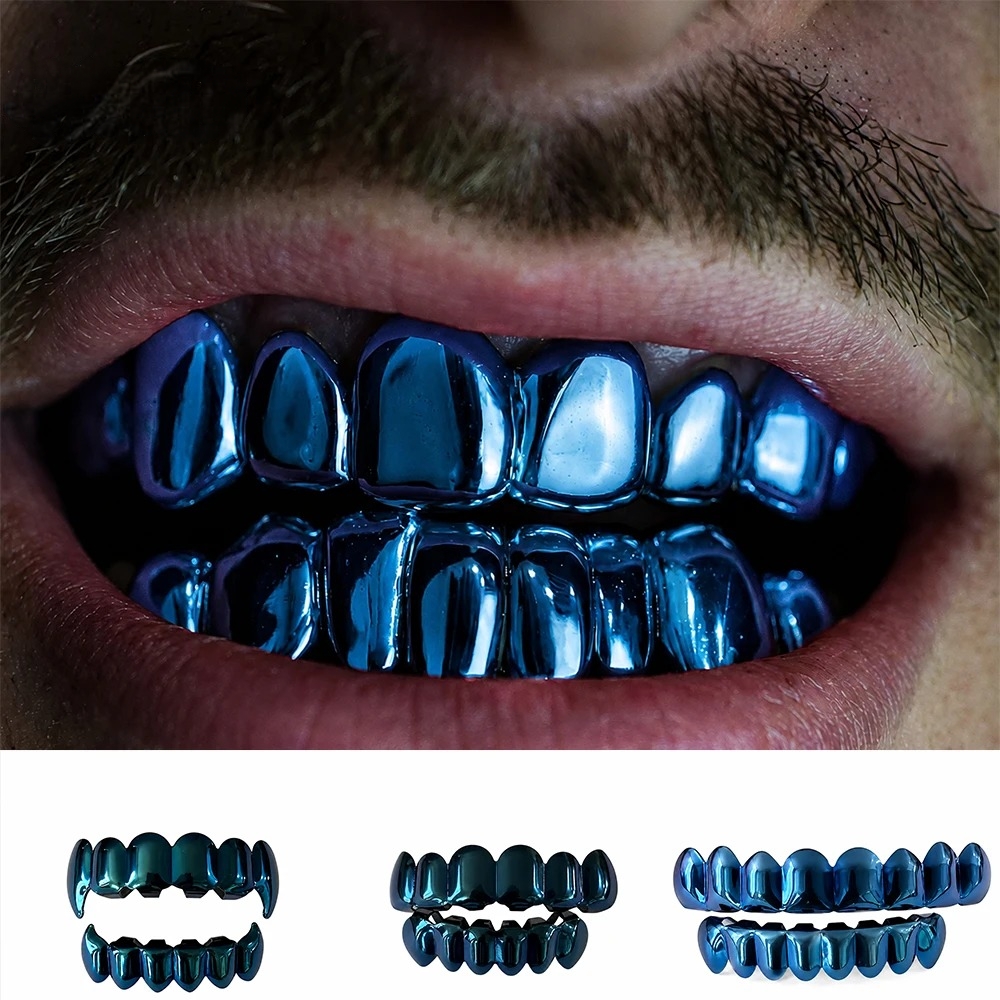 Drone Camera Stabilized - Drak Blue Color Hip Hop Grillz