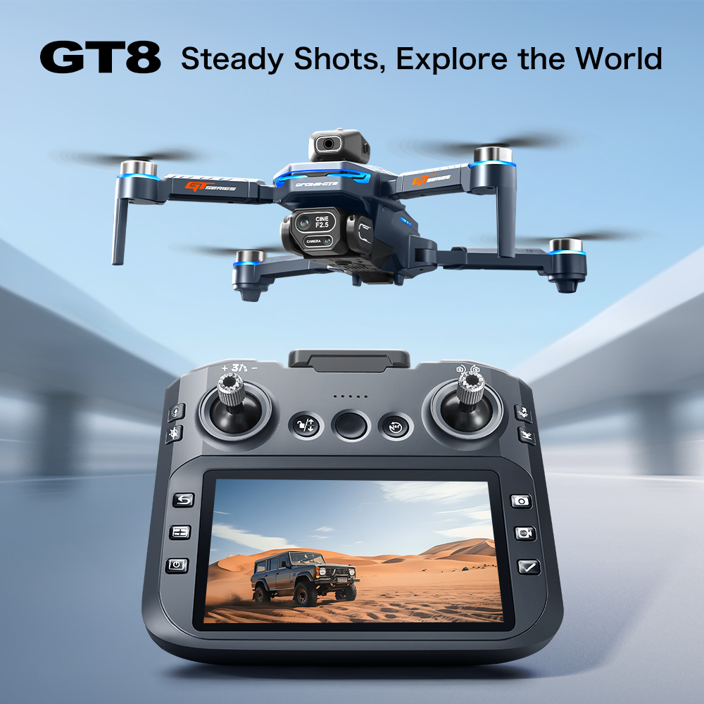 Drone Camera 4K - GT8 Obstacle Avoidance Aerial Drone –