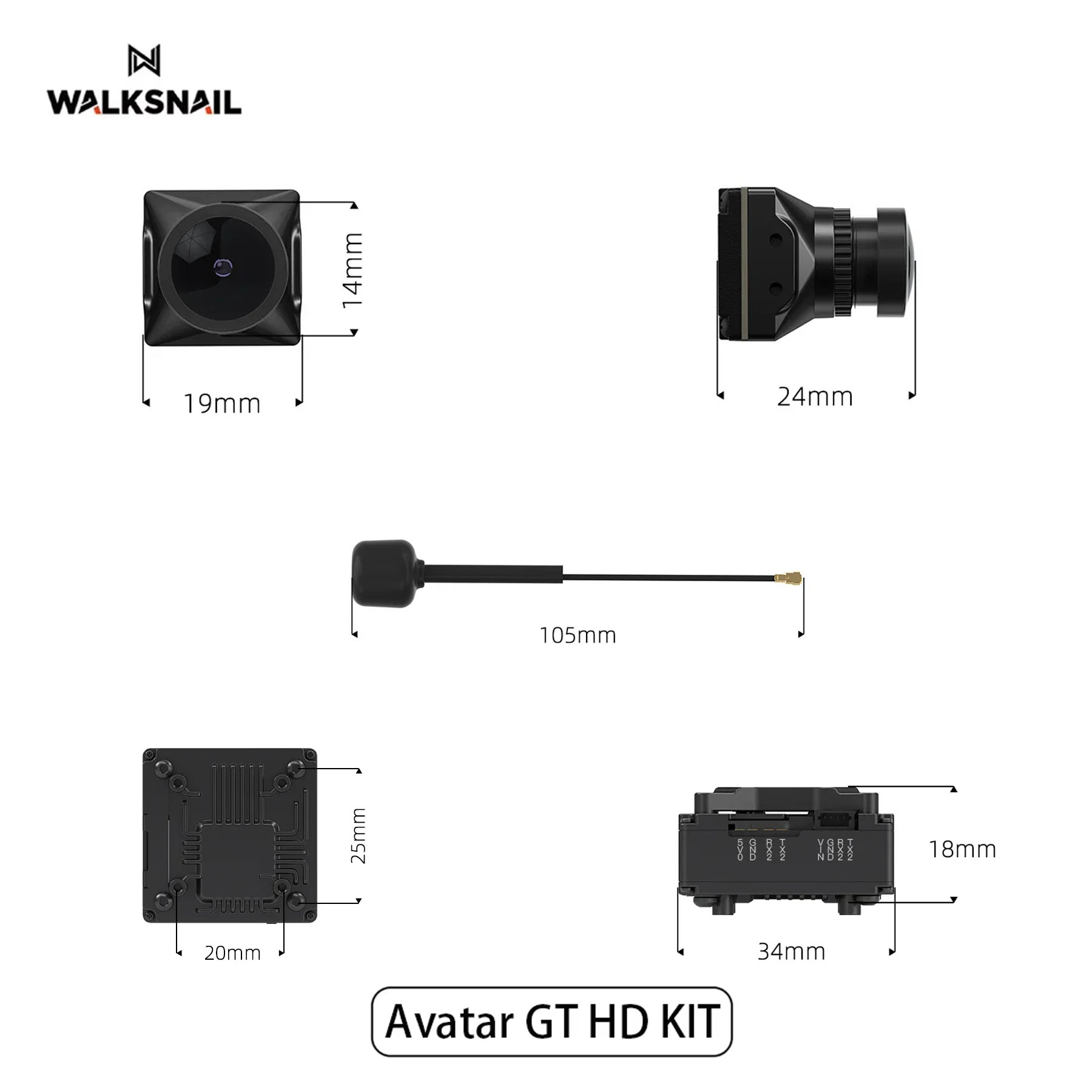 Walksnail Avatar GT HD KIT 2W  - đánh giá và giá Drone Camera Hd