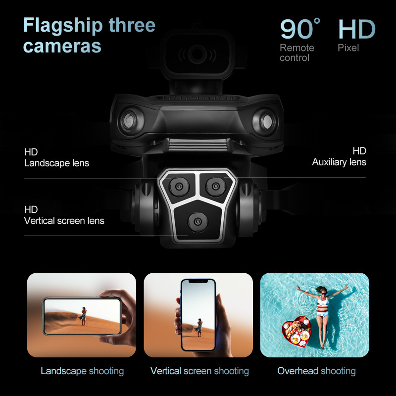 M1S Drone 4K Three Camera Brus - đánh giá và giá Drone Camera Wide Angle