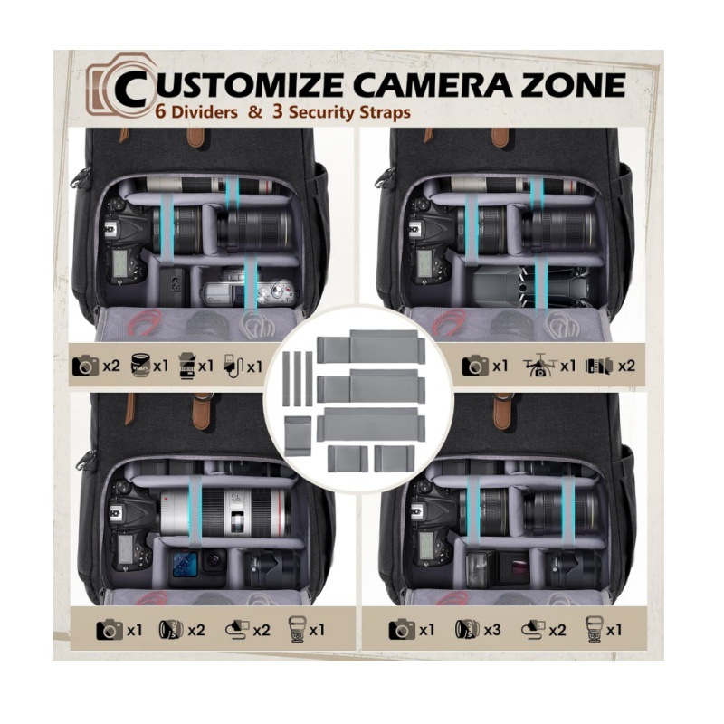 DSLR dual-shoulder camera bag, - đánh giá và giá Drone Camera Waterproof