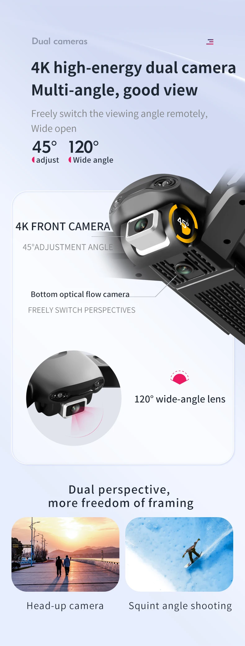 Profesional 4K Wide Angle Came - đánh giá và giá Drone Camera Wide Angle